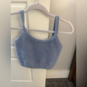 Princess Polly blue fuzzy tank